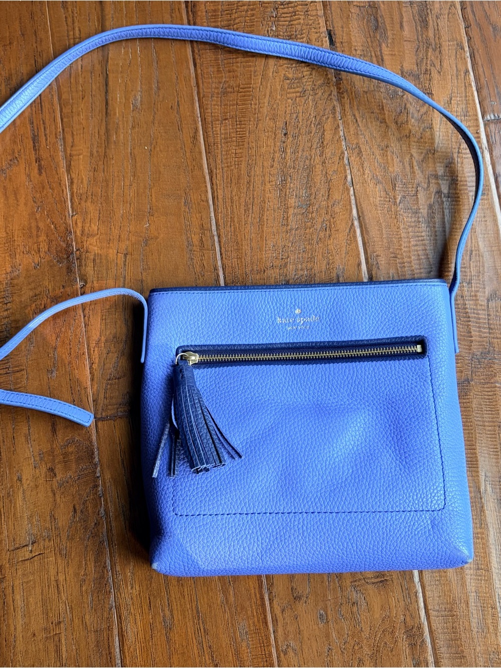Kate Spade Chester Street Dessi Periwinkle/ Ocean Blue Leather Crossbody Bag